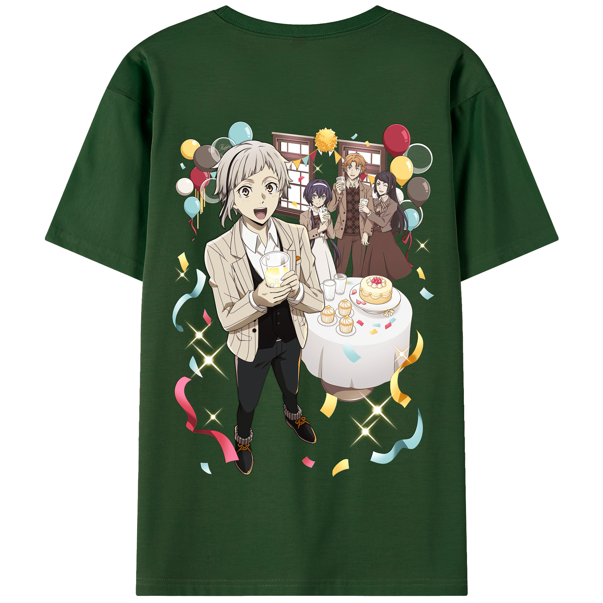 （画像用） 文豪ストレイドッグス Bungo Stray Dogs 綿100％半袖Tシャツ（背面プリント）